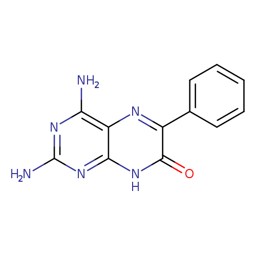 Nc1nc(N)c2c(n1)[nH]c(=O)c(n2)c1ccccc1