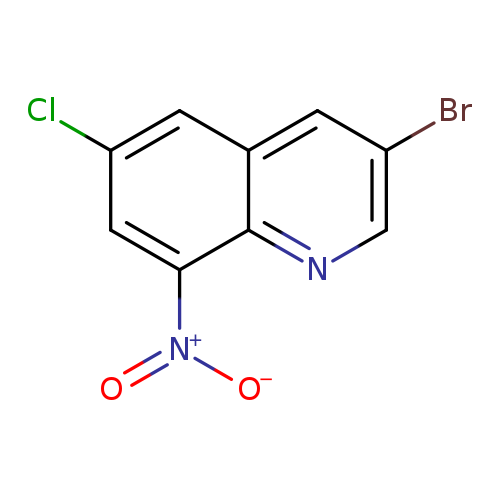 Clc1cc2cc(Br)cnc2c(c1)[N+](=O)[O-]