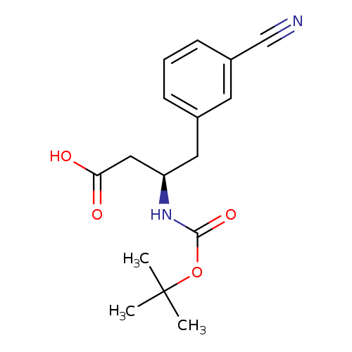 N#Cc1cccc(c1)C[C@@H](NC(=O)OC(C)(C)C)CC(=O)O