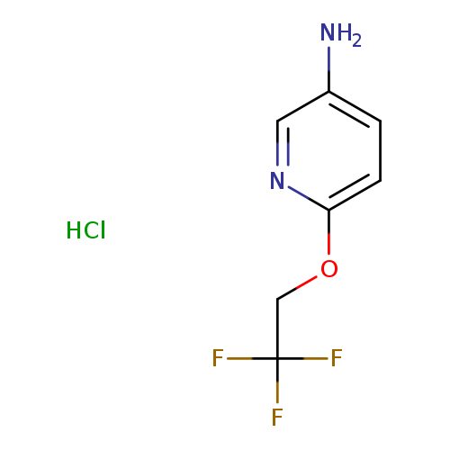 Nc1ccc(nc1)OCC(F)(F)F.Cl