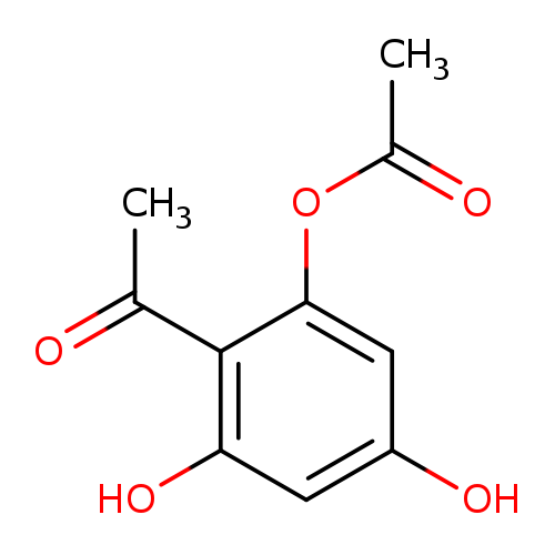 CC(=O)Oc1cc(O)cc(c1C(=O)C)O