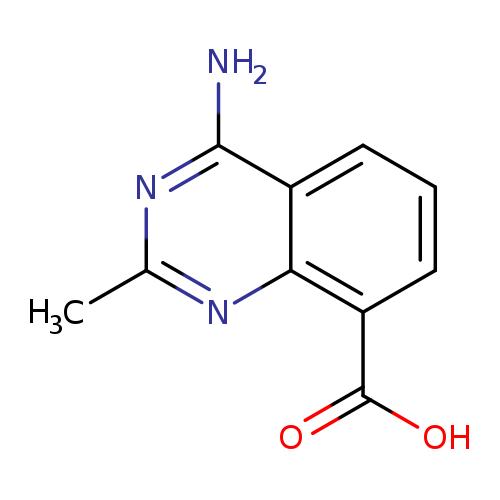 Cc1nc(N)c2c(n1)c(ccc2)C(=O)O