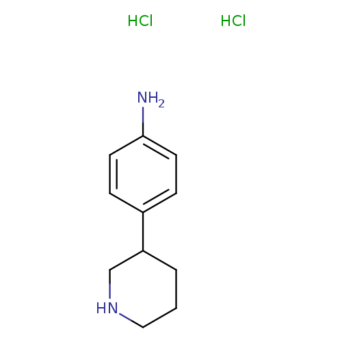 Nc1ccc(cc1)C1CCCNC1.Cl.Cl