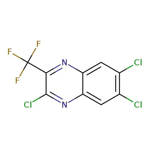 Clc1cc2nc(c(nc2cc1Cl)Cl)C(F)(F)F