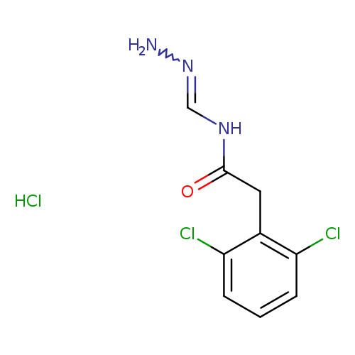 NN=CNC(=O)Cc1c(Cl)cccc1Cl.Cl