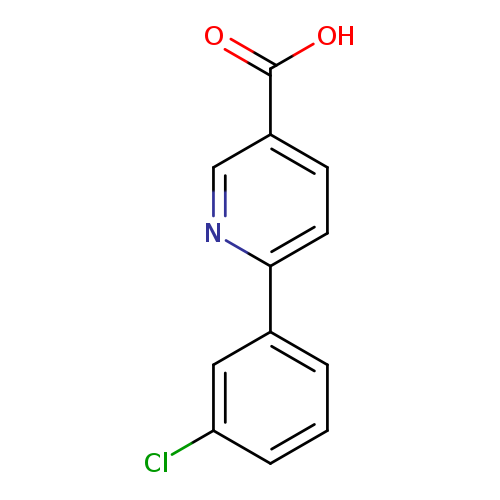 Clc1cccc(c1)c1ccc(cn1)C(=O)O