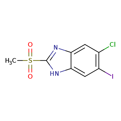 Ic1cc2[nH]c(nc2cc1Cl)S(=O)(=O)C