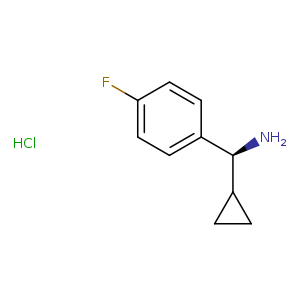 N[C@H](c1ccc(cc1)F)C1CC1.Cl