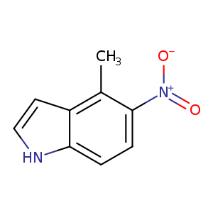 [O-][N+](=O)c1ccc2c(c1C)cc[nH]2