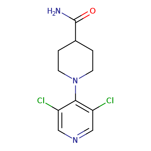 NC(=O)C1CCN(CC1)c1c(Cl)cncc1Cl