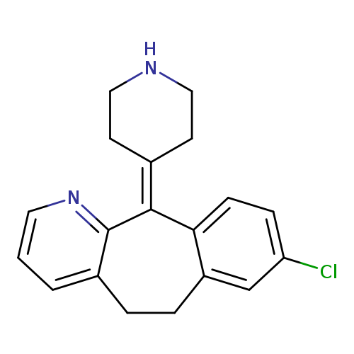 Clc1ccc2c(c1)CCc1c(C2=C2CCNCC2)nccc1