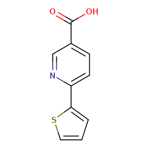OC(=O)c1ccc(nc1)c1cccs1