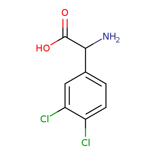 OC(=O)C(c1ccc(c(c1)Cl)Cl)N
