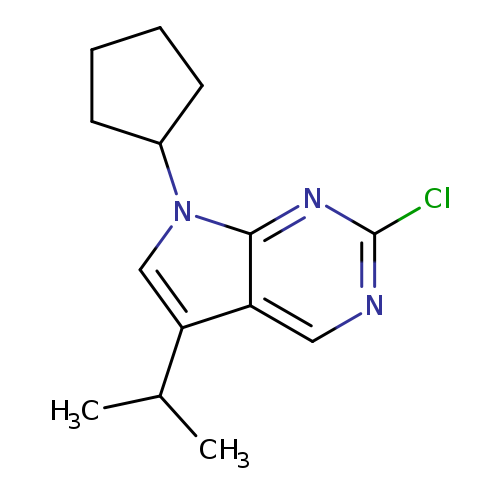 CC(c1cn(c2c1cnc(n2)Cl)C1CCCC1)C