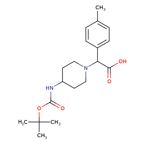 O=C(OC(C)(C)C)NC1CCN(CC1)C(c1ccc(cc1)C)C(=O)O