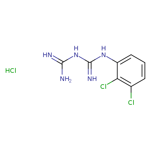 NC(=N)NC(=N)Nc1cccc(c1Cl)Cl.Cl