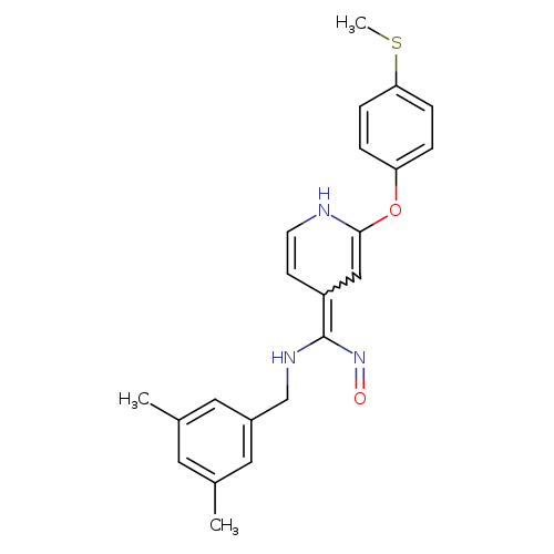 O=NC(=c1cc[nH]c(c1)Oc1ccc(cc1)SC)NCc1cc(C)cc(c1)C
