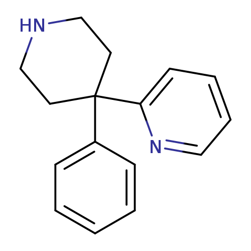c1ccc(cc1)C1(CCNCC1)c1ccccn1