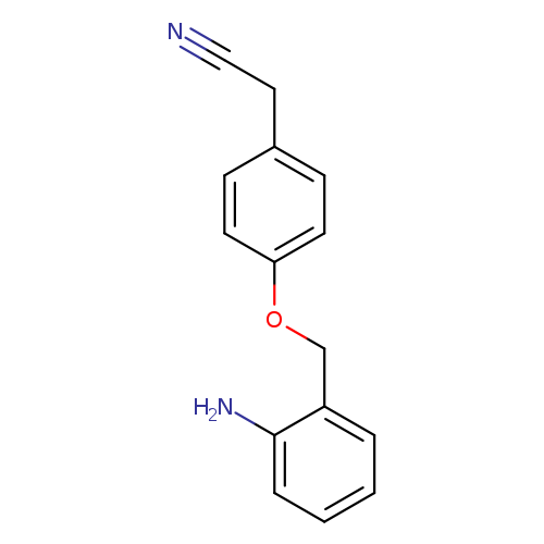 N#CCc1ccc(cc1)OCc1ccccc1N