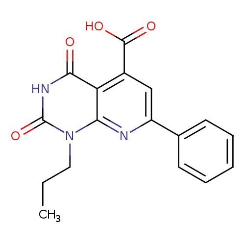 CCCn1c(=O)[nH]c(=O)c2c1nc(cc2C(=O)O)c1ccccc1
