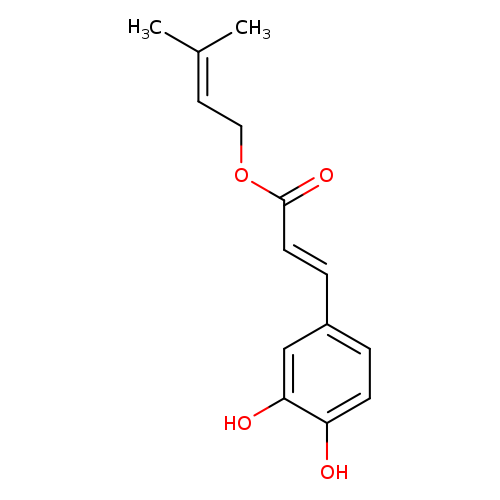O=C(/C=C/c1ccc(c(c1)O)O)OCC=C(C)C