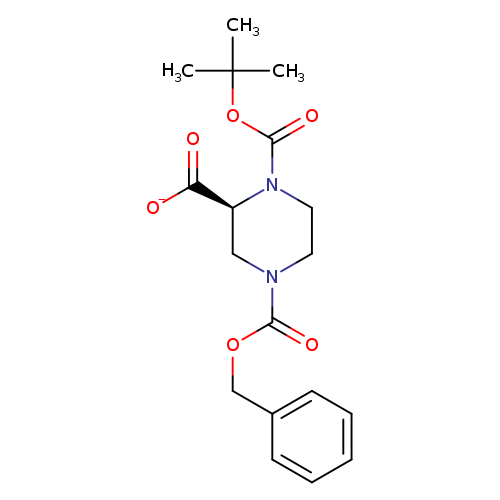 [O-]C(=O)[C@@H]1CN(CCN1C(=O)OC(C)(C)C)C(=O)OCc1ccccc1