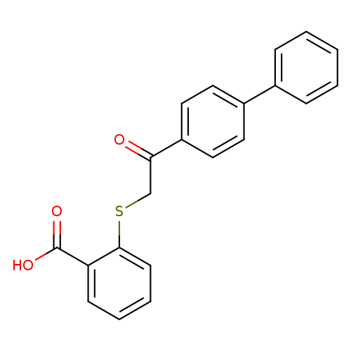 O=C(c1ccc(cc1)c1ccccc1)CSc1ccccc1C(=O)O