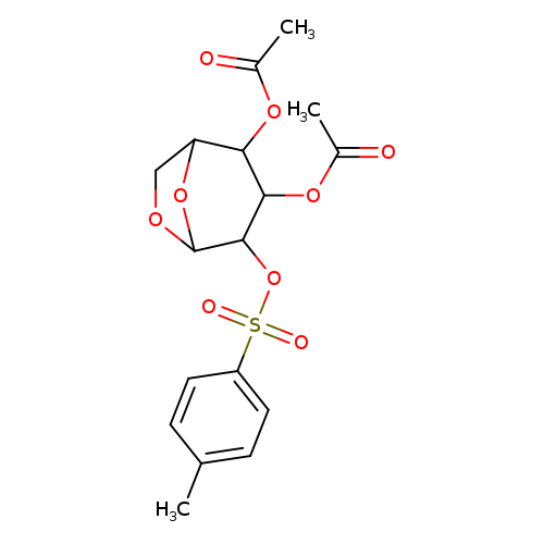 CC(=O)OC1C(OS(=O)(=O)c2ccc(cc2)C)C2OCC(C1OC(=O)C)O2