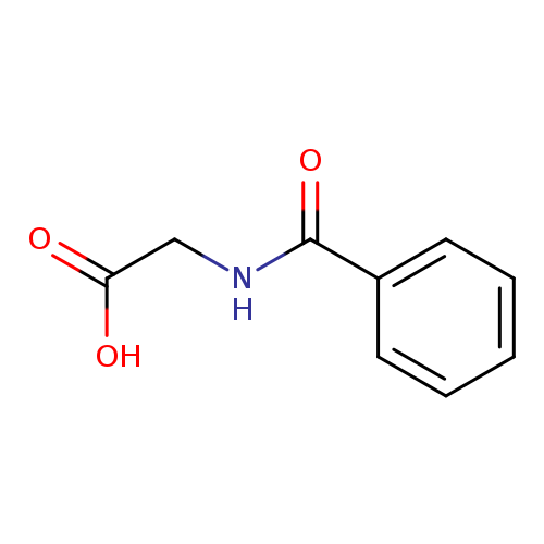 O=C(c1ccccc1)NCC(=O)O