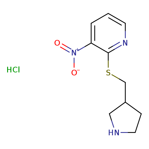 [O-][N+](=O)c1cccnc1SCC1CNCC1.Cl