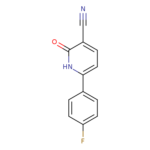N#Cc1ccc([nH]c1=O)c1ccc(cc1)F