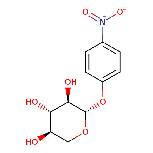 O[C@H]1[C@@H](OC[C@H]([C@@H]1O)O)Oc1ccc(cc1)[N+](=O)[O-]