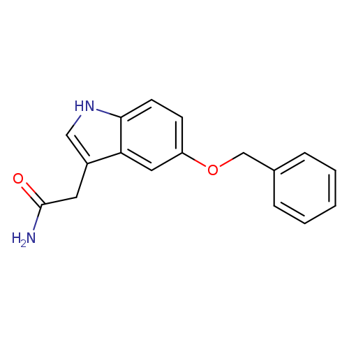 NC(=O)Cc1c[nH]c2c1cc(OCc1ccccc1)cc2