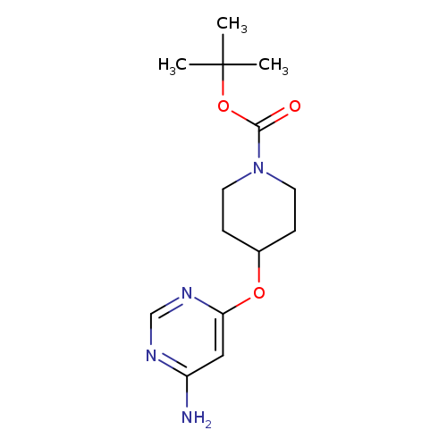 O=C(N1CCC(CC1)Oc1ncnc(c1)N)OC(C)(C)C