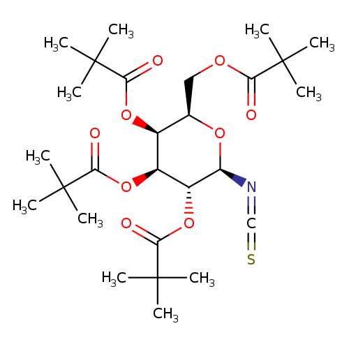 S=C=N[C@@H]1O[C@H](COC(=O)C(C)(C)C)[C@@H]([C@@H]([C@H]1OC(=O)C(C)(C)C)OC(=O)C(C)(C)C)OC(=O)C(C)(C)C