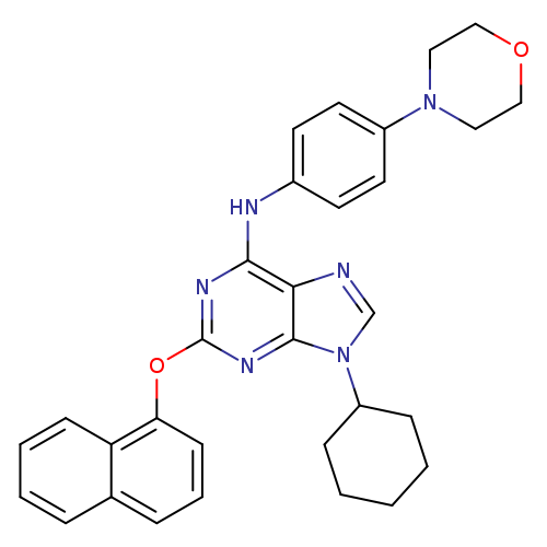 C1CCC(CC1)n1cnc2c1nc(nc2Nc1ccc(cc1)N1CCOCC1)Oc1cccc2c1cccc2