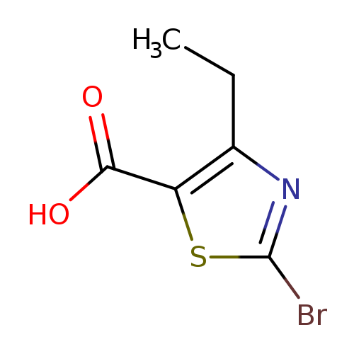 CCc1nc(sc1C(=O)O)Br