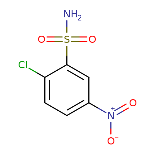 [O-][N+](=O)c1ccc(c(c1)S(=O)(=O)N)Cl