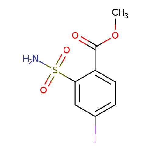 COC(=O)c1ccc(cc1S(=O)(=O)N)I