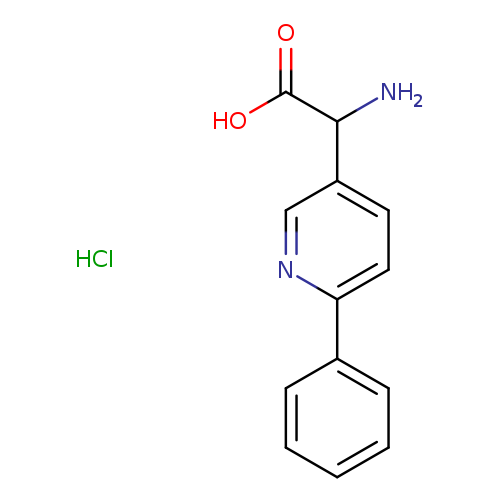 OC(=O)C(c1ccc(nc1)c1ccccc1)N.Cl