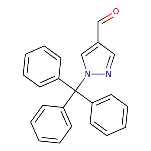 O=Cc1cnn(c1)C(c1ccccc1)(c1ccccc1)c1ccccc1