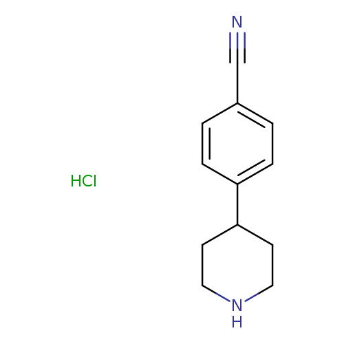 N#Cc1ccc(cc1)C1CCNCC1.Cl