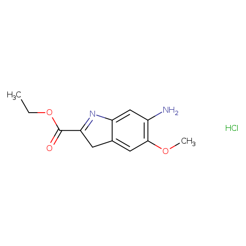 CCOC(=O)C1=Nc2c(C1)cc(c(c2)N)OC.Cl