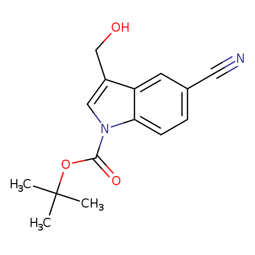 OCc1cn(c2c1cc(C#N)cc2)C(=O)OC(C)(C)C