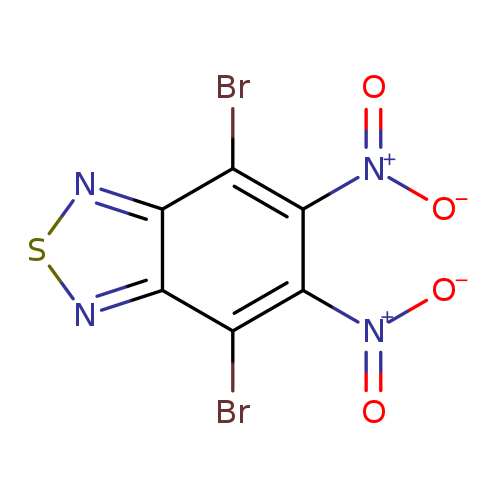 [O-][N+](=O)c1c([N+](=O)[O-])c(Br)c2c(c1Br)nsn2