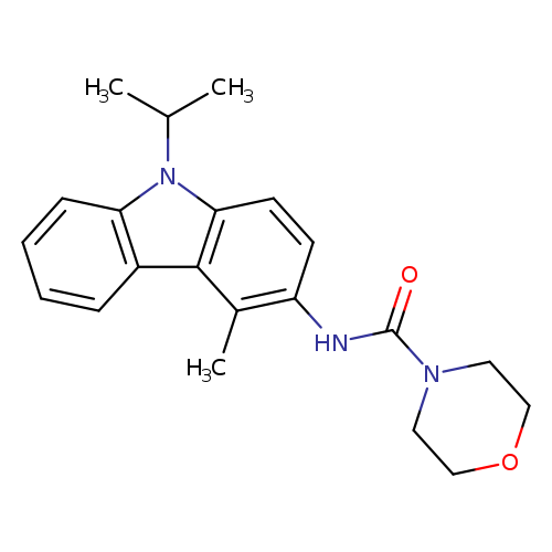 O=C(N1CCOCC1)Nc1ccc2c(c1C)c1ccccc1n2C(C)C
