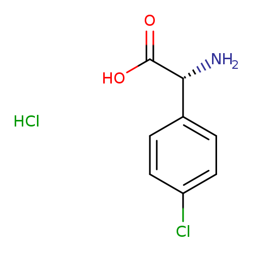 N[C@H](c1ccc(cc1)Cl)C(=O)O.Cl