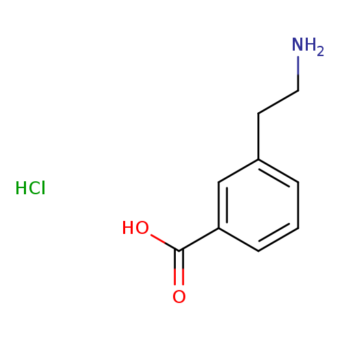 NCCc1cccc(c1)C(=O)O.Cl