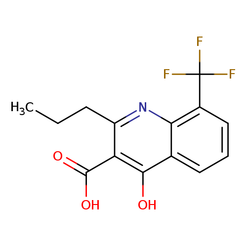 CCCc1nc2c(c(c1C(=O)O)O)cccc2C(F)(F)F