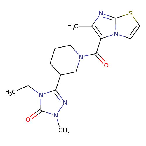 CCn1c(nn(c1=O)C)C1CCCN(C1)C(=O)c1c(C)nc2n1ccs2